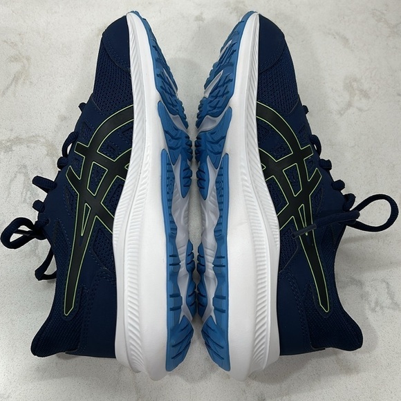 ASICS JOLT 4 GRADE SCHOOL SHOES LACE UP Size 3 1/2 Blue Expanse/Black - Picture 13 of 17